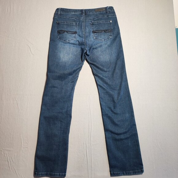 Buffalo David Bitton jeans Misha women's size 8x32 ink blue mid rise straight - Picture 3 of 13